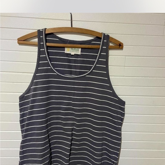 Mollusk Surf Shop Women's Gray Striped Tank Top - Picture 2 of 3